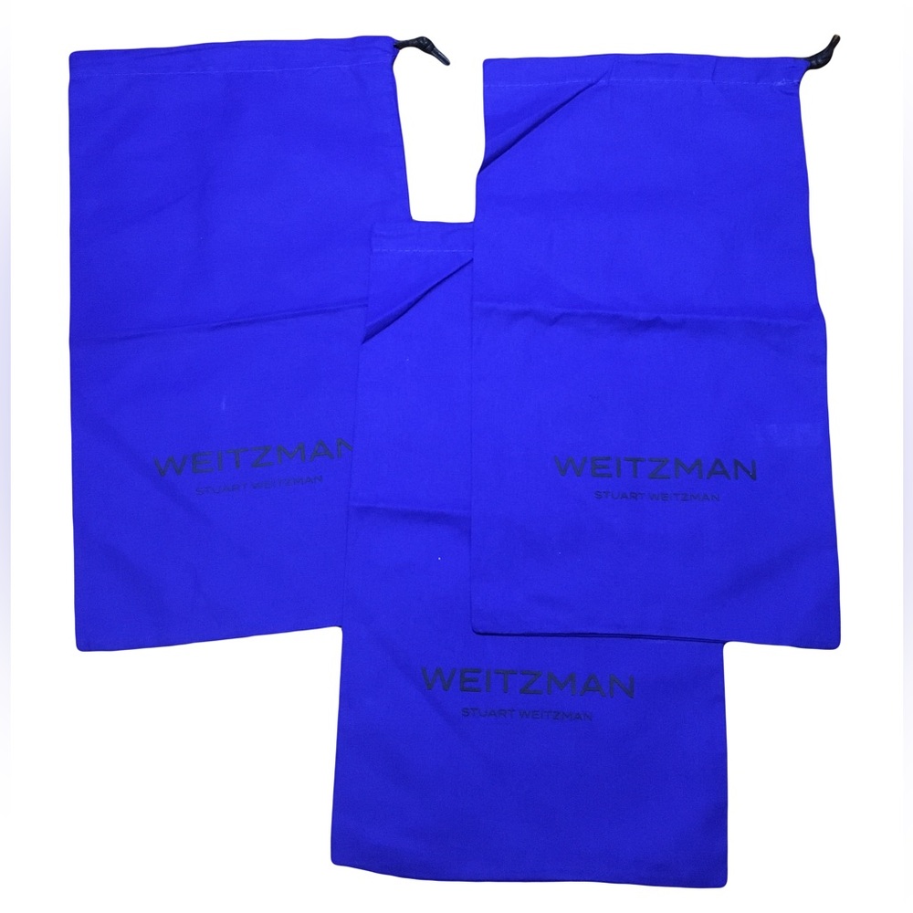 Stuart Weitzman Three (3) Royal Blue Drawstring Dust Garment bag Light Material